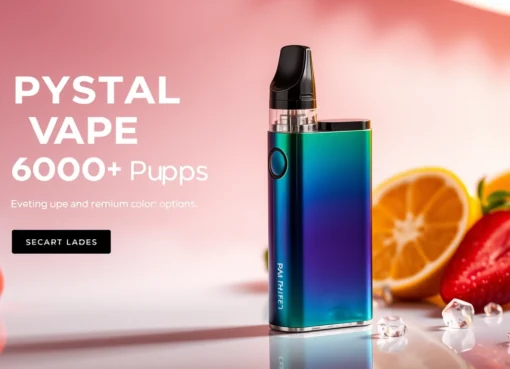 Juice N Power crystal vape 6000 puffs disposable vape offering premium flavors and satisfaction in a sleek design