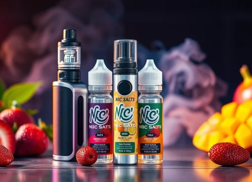 vape device showcasing Nic salts e-liquid