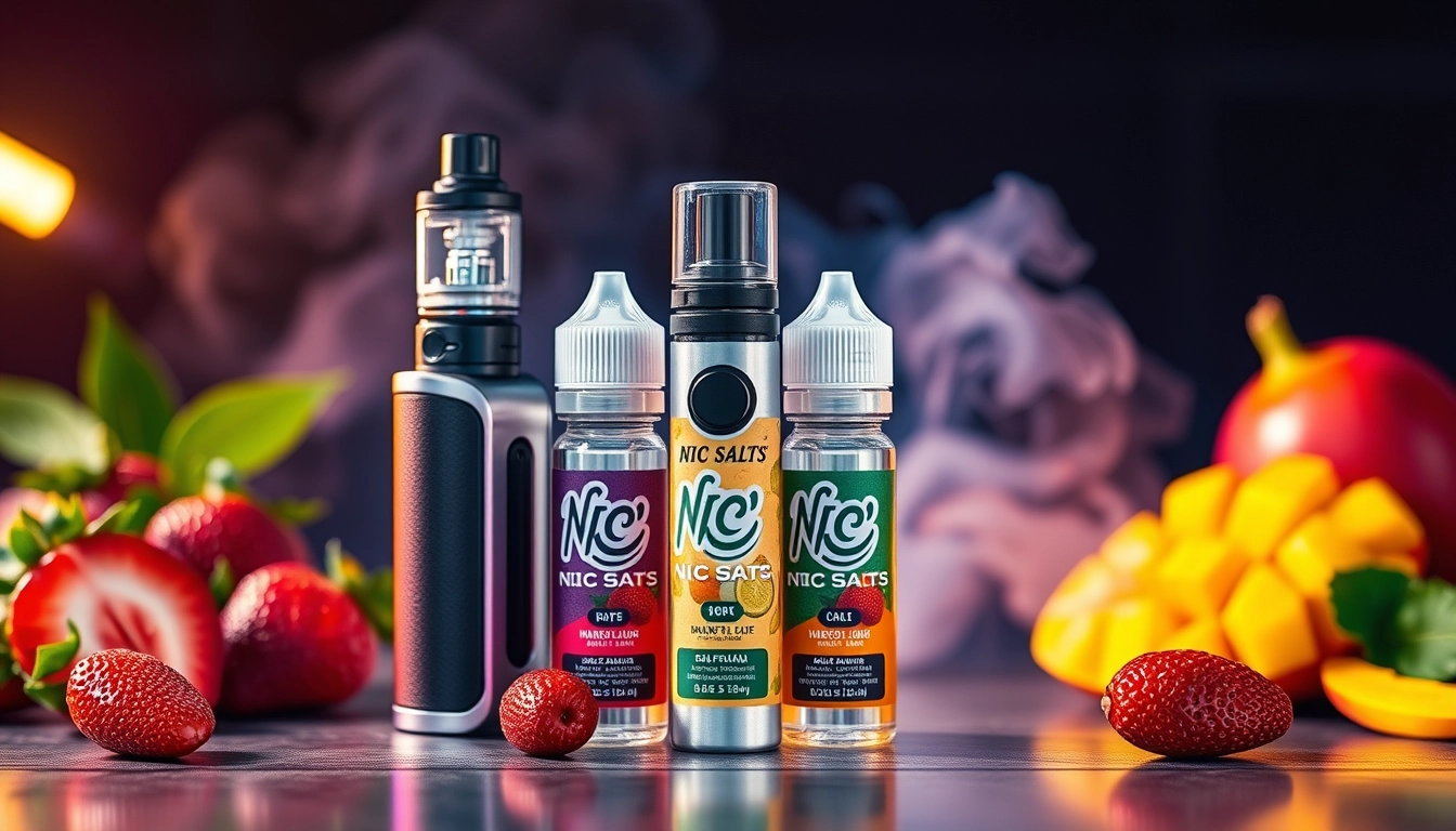 vape device showcasing Nic salts e-liquid