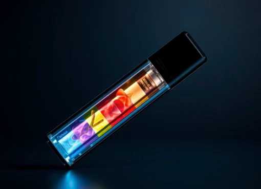 Image of the Big Bar 6000 disposable vape, showcasing its sleek design and vibrant flavor options like Blueberry Sour Raspberry and Strawberry Ice.